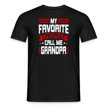 Opa Großvater Mes gens préférés m’appellent grand-père - T-shirt homme - noir - Devant - AI Model Male 178 light (178cm)