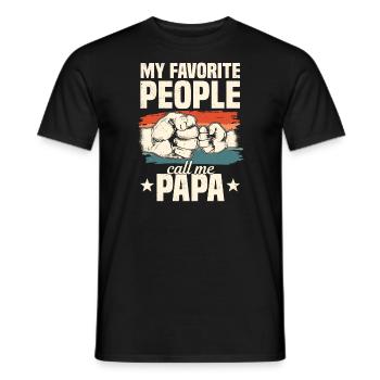 Papa Geschenkidee My Favorite People Call Me Papa - Männer T-Shirt - Schwarz - Vorne - AI Model Male 178 light (178cm)