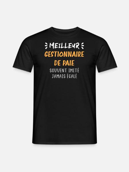 gestionnaire de paie - T-shirt homme - noir
