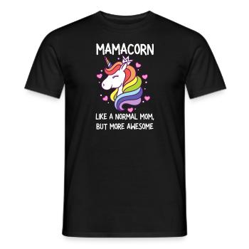 Funny Mamacorn Unicorn Costume Mom Mother's Day - Men's T-Shirt - black - Front - AI Model Male 178 light (178cm)