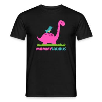 Dinosaur Mommy Mama Saurus Mother's Day - Men's T-Shirt - black - Front - AI Model Male 178 light (178cm)