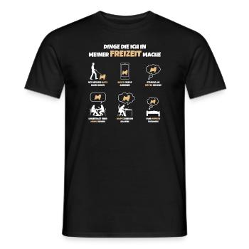 Dinge Die Ich In Meiner Freizeit Mache Mops Hunde - Männer T-Shirt - Schwarz - Vorne - AI Model Male 178 light (178cm)
