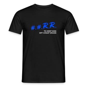 Rr pour garder les enfants hors des drogues bon marché - T-shirt homme - noir - Devant - AI Model Male 178 light (178cm)