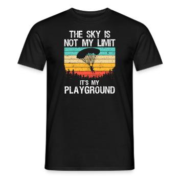 Funny Skydiving Art For Men Women Skydive Lover - Men's T-Shirt - black - Front - AI Model Male 178 light (178cm)