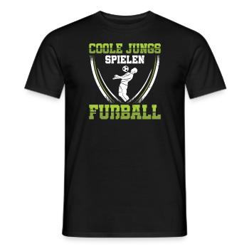 Coole Jungs Spielen Fußball Fußballer Geschenkidee - Männer T-Shirt - Schwarz - Vorne - AI Model Male 178 light (178cm)