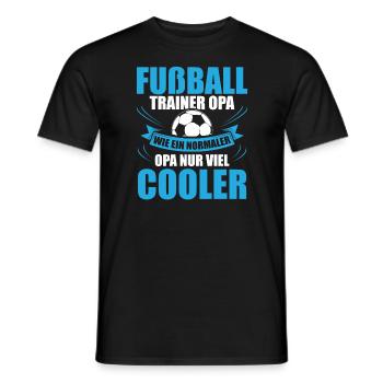 Fußball Trainer Opa Geschenkidee - Männer T-Shirt - Schwarz - Vorne - AI Model Male 178 light (178cm)