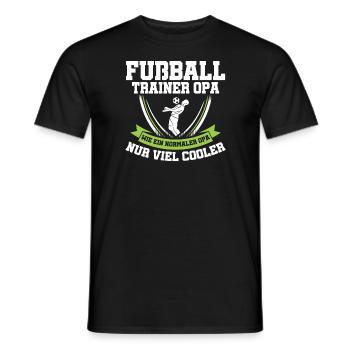 Fußball Trainer Opa Geschenkidee - Männer T-Shirt - Schwarz - Vorne - AI Model Male 178 light (178cm)