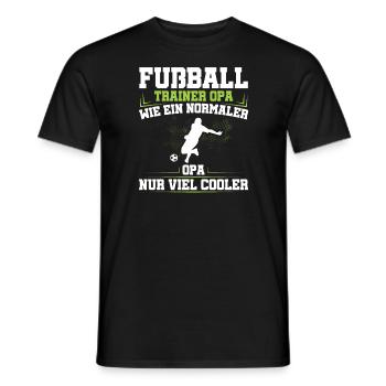 Fußball Trainer Opa Geschenkidee - Männer T-Shirt - Schwarz - Vorne - AI Model Male 178 light (178cm)