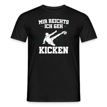 Fußball Mir Reichts Ich Geh Kicken Fußballer - Männer T-Shirt - Schwarz - Vorne - AI Model Male 178 light (178cm)