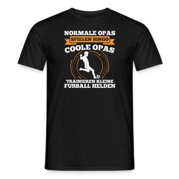 Fußball Opa Trainer Großvater Geschenkidee - Männer T-Shirt - Schwarz - Vorne - AI Model Male 178 light (178cm)