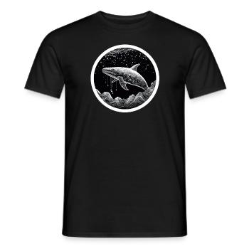 Whale - Men's T-Shirt - black - Front - AI Model Male 178 light (178cm)