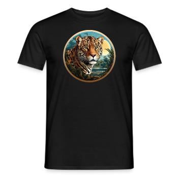 Jaguar - Männer T-Shirt - Schwarz - Vorne - AI Model Male 178 light (178cm)