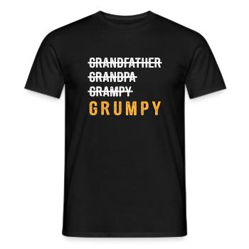 Grandfather Grandpa Grampy Grumpy Father's Day - Men's T-Shirt - black - Front - AI Model Male 178 light (178cm)