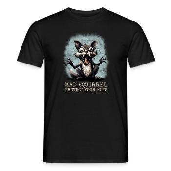 Écureuil fou - T-shirt homme - noir - Devant - AI Model Male 178 light (178cm)