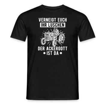 Landwirt Treckerfahrer Traktor Humor Geschenkidee - Männer T-Shirt - Schwarz - Vorne - AI Model Male 178 light (178cm)