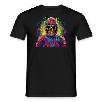 Cooler Skull Totenkopf für deinen coolen Look - Männer T-Shirt - Schwarz - Vorne - AI Model Male 178 light (178cm)