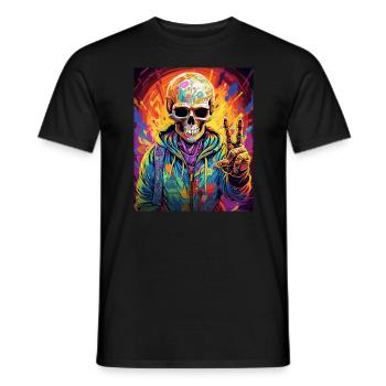 Cooler Skull Totenkopf für deinen coolen Look - Männer T-Shirt - Schwarz - Vorne - AI Model Male 178 light (178cm)