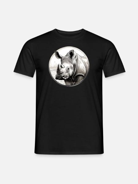 Rhinoceros - Men's T-Shirt - black