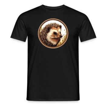 Hedgehog - Men's T-Shirt - black - Front - AI Model Male 178 light (178cm)