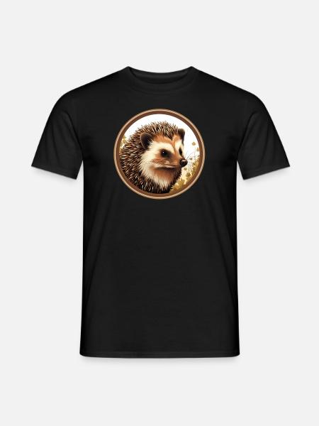Igel - Männer T-Shirt - Schwarz