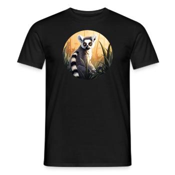 Lémurien - T-shirt homme - noir - Devant - AI Model Male 178 light (178cm)