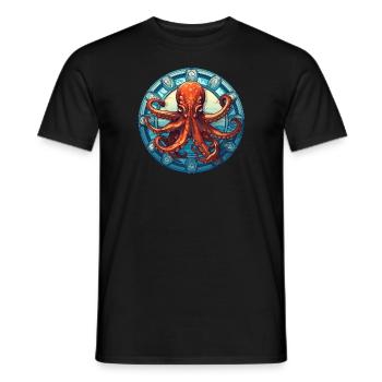 Octopuses - Men's T-Shirt - black - Front - AI Model Male 178 light (178cm)