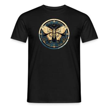 Moth - Men's T-Shirt - black - Front - AI Model Male 178 light (178cm)
