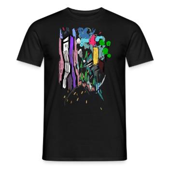 Landscape Impressionistic - Men's T-Shirt - black - Front - AI Model Male 178 light (178cm)