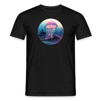 Jellyfish - Men's T-Shirt - black - Front - AI Model Male 178 light (178cm)