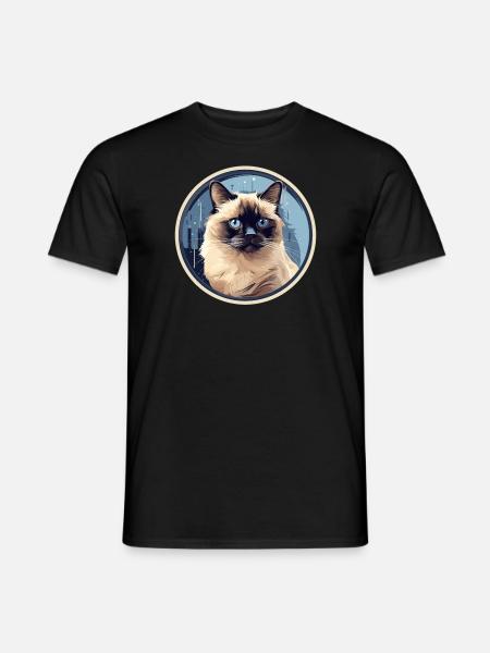 Chat birman - T-shirt homme - noir