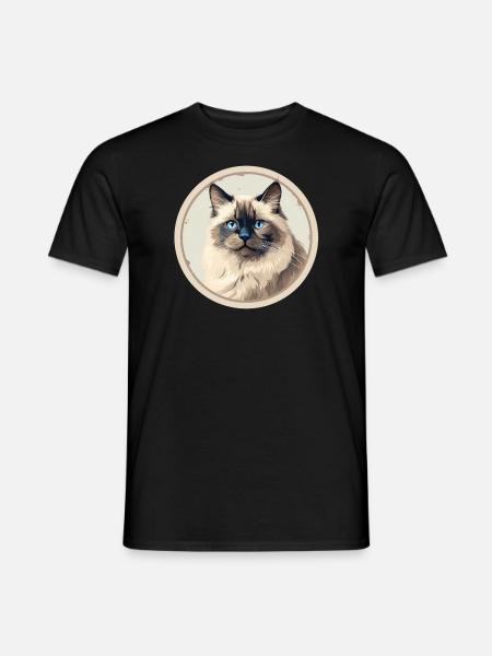 Chat Ragdoll - T-shirt homme - noir
