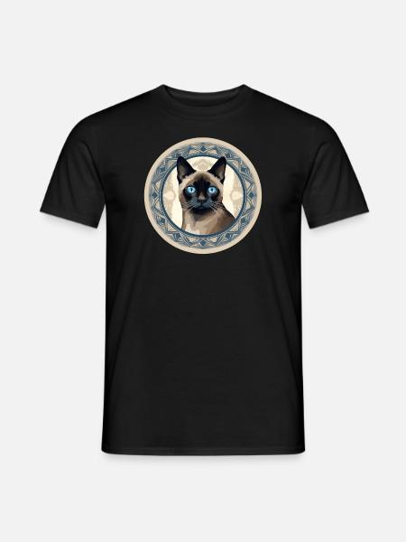Siamkatze - Männer T-Shirt - Schwarz