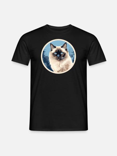 Chat birman - T-shirt homme - noir