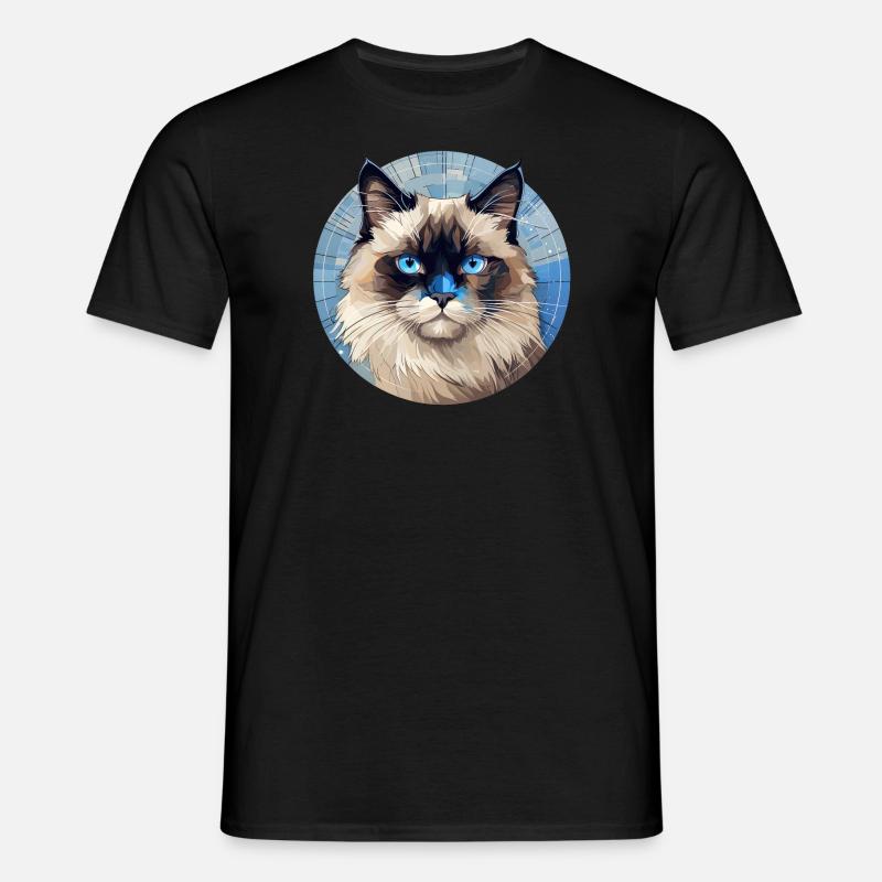 Ragdoll Katze - Männer T-Shirt - Schwarz