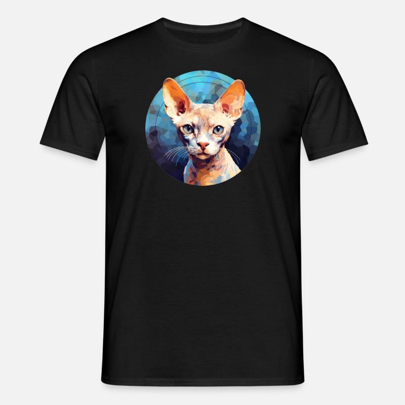 Devon Rex Katze - Männer T-Shirt - Schwarz