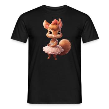 Squirrel Ballerina Ballet Dance - Men's T-Shirt - black - Front - AI Model Male 178 light (178cm)