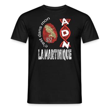 Idee cadeau La Martinique 972 c'est dans mon ADN - T-shirt homme - noir - Devant - AI Model Male 178 light (178cm)