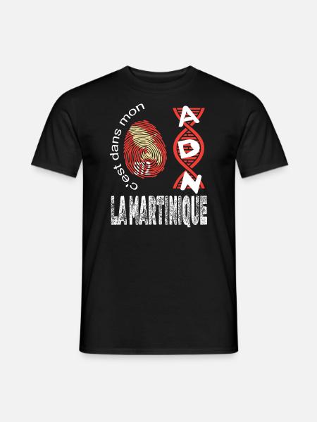 Idee cadeau La Martinique 972 c'est dans mon ADN - T-shirt homme - noir