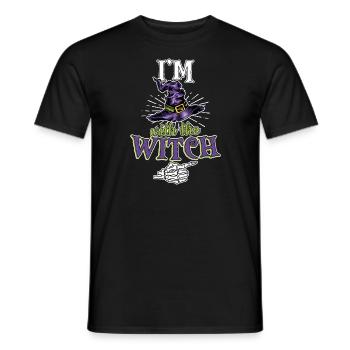 Halloween Männer I'm With The Witch - Männer T-Shirt - Schwarz - Vorne - AI Model Male 178 light (178cm)