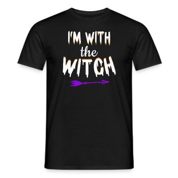 Halloween Männer Hexe I'm With The Witch - Männer T-Shirt - Schwarz - Vorne - AI Model Male 178 light (178cm)