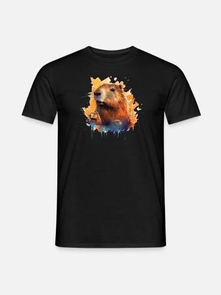 Capybara - Männer T-Shirt - Schwarz