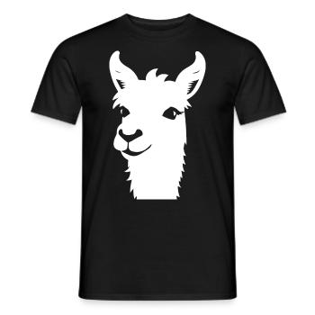 Lustige Lama-Silhouette Freche Spaß-Lamas - Männer T-Shirt - Schwarz - Vorne - AI Model Male 178 light (178cm)