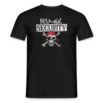 Mermaid Sécurité Pirate Père Frère Papa - T-shirt homme - noir - Devant - AI Model Male 178 light (178cm)