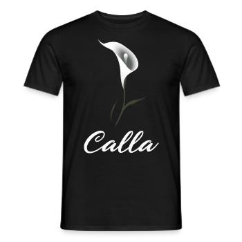 Florist Zantedschia Calla Pflanze Zimmercalla - Männer T-Shirt - Schwarz - Vorne - AI Model Male 178 light (178cm)