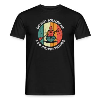 Lustiges Kajak Kajakfahren Bootfahren Sommer - Männer T-Shirt - Schwarz - Vorne - AI Model Male 178 light (178cm)