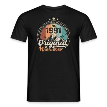 Die Legenden wurden im November 1991 geboren Geschenk - Männer T-Shirt - Schwarz - Vorne - AI Model Male 178 light (178cm)