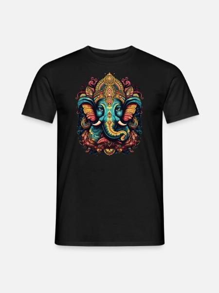 Elephant God Ganesh Ganesha Buddhism Hinduism - Men's T-Shirt - black