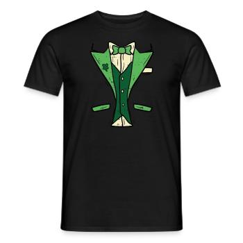 Leprechaun Smoking Patricks Day DIY Irisches Halloween - Männer T-Shirt - Schwarz - Vorne - AI Model Male 178 light (178cm)