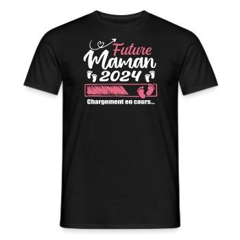 Future Maman 2024 Chargement En Cours - Cadeau - T-shirt homme - noir - Devant - AI Model Male 178 light (178cm)