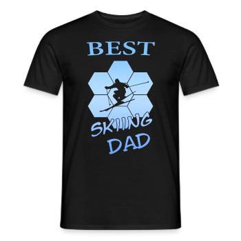 best skiing dad - Männer T-Shirt - Schwarz - Vorne - AI Model Male 178 light (178cm)